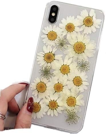 Amazon Co Jp Iphoneケースドライフラワーリアルフラワーお花マーガレットクリア透明オシャレ可愛い大人かわいい押し花押花 Iphonexs X 家電 カメラ