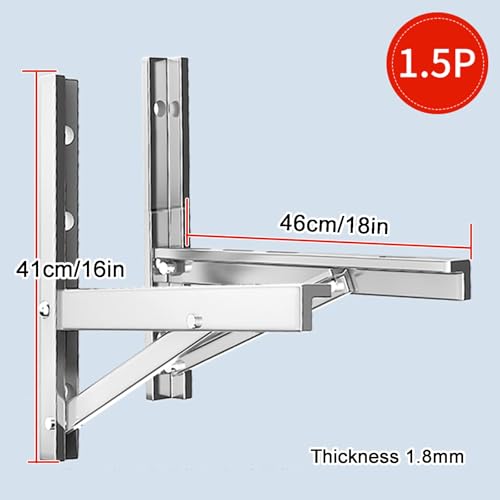 Support mural extérieur pliable climatisation mini-split inox 304 robuste - 2