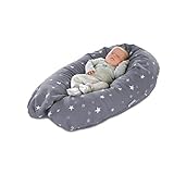 Con cierre de cremallera. Theraline - Almohada perfecta para embarazo y lactancia, color gris