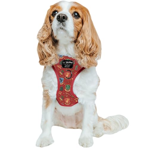 Sassy Woof Dog Adjustable Harness - Harry Potterâ„¢ - S, Breathable Mesh, No Pull Design with Two D-Rings, Patented Design, Perfect for Small Dogs and Puppies - Officially Licensed