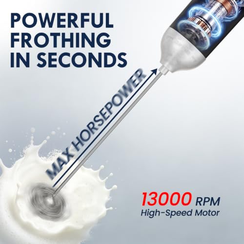 SIMPLETASTE Rechargeable Handheld Milk Frother Wand Drink Mixer for Coffee - image 4