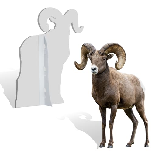 Image of Bighorn Sheep Life Size Cardboard Cutout, 5FT Standup, 1 PC | Bighorn Sheep Cardboard Cutout for Party Decor, Birthday, Photo Booth, Events, Home Decoration, Wild West Theme, for All Ages