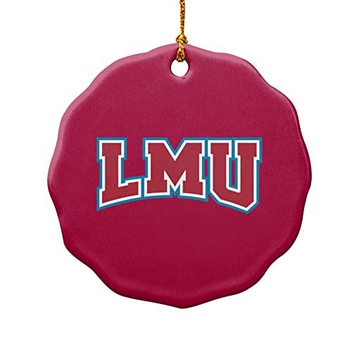 GRAPHICS & MORE Loyola Marymount University Primary Logo Porcelain Scalloped Holiday Christmas Tree Ornament - 2.8" (7.1 cm)
