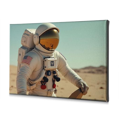 Toile astronaute désert décoration salon tableau américain 30x40