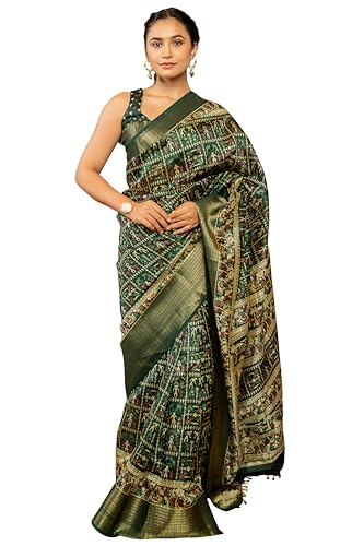 Image of MIRCHI FASHION Saree for Woman | Art Silk Floral Printed Ethnic Occasional Sari with Blouse