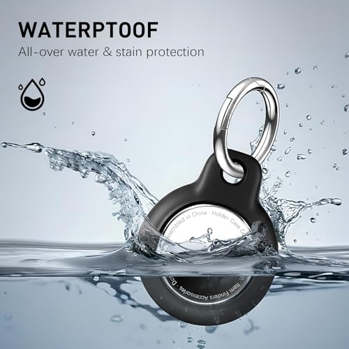 image for CMETTA 1|2|4 Pack Waterproof for AirTag Holder Case with Keychain, Ult