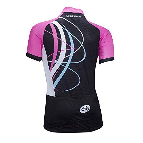 Women's Short Sleeve Breathable Cycling Jersey, Quick-Dry Biking Shirt Biking Cycle Tops Racing Bicycle Clothes - Image 3