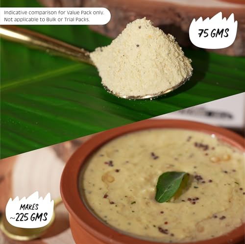 Image of Chutnefy Coconut Chutney Mix | 75g Freeze-Dried Instant Dry Mix | Add water to make 5-6 servings (300 g) each | 2 x 75 g | 0% Preservatives or Additives