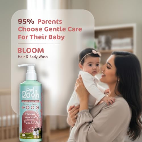 Image of Bloom Baby Hair & Body Wash 300ml | Sakura & Chamomile | Tear-Free, Gentle, Natural | Ages 0-4 | Plant-Based Formula