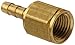 Dixon Valve BF152 Brass Hose Fitting, Solid Insert, 1/4" NPTF Female x 3/16" Hose ID Barbed