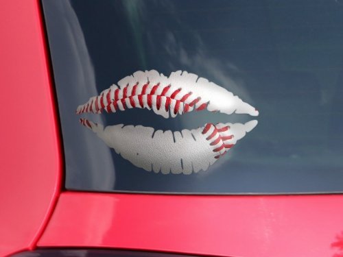 GearGraFX Lips Decal 9x5.5 Baseball