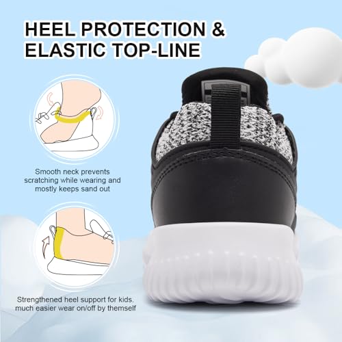Image of nerteo Girls Shoes Slip on Boys Kids Sneakers Lightweight Tennis Running Walking Gym Fashion Shoes for Little Kid /Big Kid