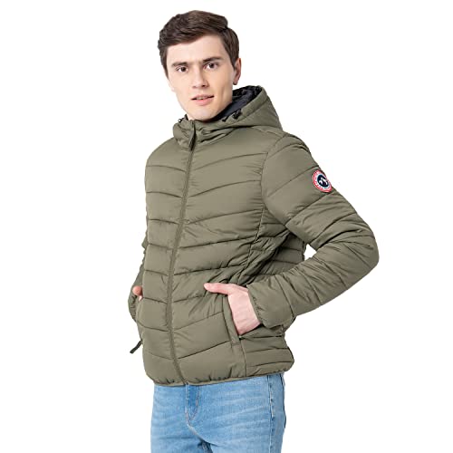 Image of Red Tape Men Polyester Standard Length Solid Padded Jacket