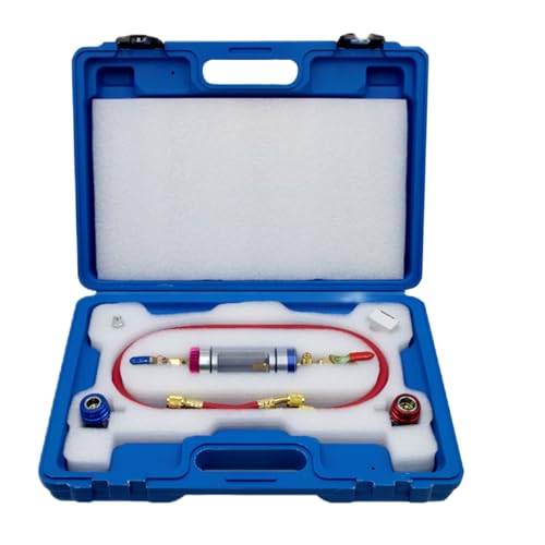 ACオイルアナライザー - ポータブルカー冷媒ツール、ACオイルアナライザー、ポータブル冷媒テスター|レギュレーターフィルター、不純物チェックデバイスを備えたツールキット、自動車メンテナンスのための毎日のサービスガレージ用