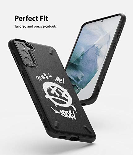 Image of Ringke Onyx Design for Galaxy S21 Plus Case Back Cover, [Extreme Tough] Rugged Flexible Protection Durable Anti-Slip TPU Heavy Impact Shock Absorbent for Galaxy S21 Plus 5G Back Cover Case - Graffiti