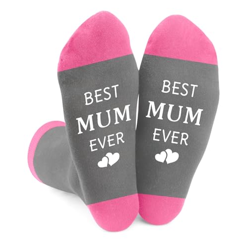 DTUIEUI Gifts for Mum - Christmas Mum Gift,Mums Birthday Mothers-Day Xmas Happy Anniversary Valentines Mother's Day Gifts from Daughter Son,Personalised Novelty Funny Socks Present for Mummy Gift