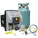 Mastercool 69360 R134a Automotive Refrigerant Recovery System – Includes 30 lb DOT Tank, 1/2 HP Dual-Piston Oil-Less Compressor, Fast Recovery with Coupler for Vehicle A/C
