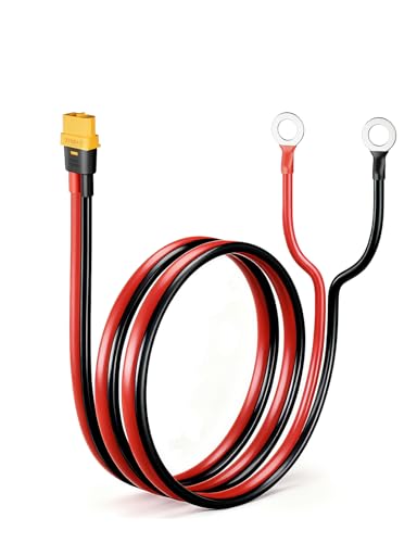 DC HOUSE XT60 to O Ring Terminal Cable, 12AWG 2FT XT60 Female Con...
