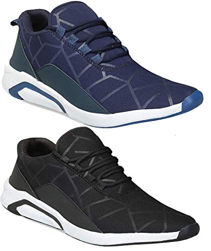 Shoefly Men Multicolour Latest Collection Sports Running Shoes – Pack of 2 (Combo-(2)-1244-1242)