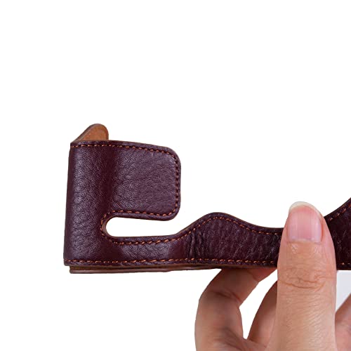 Funda de piel auténtica para Sony A7 IV, A7S III y Alpha 1 - Color café. - Fernando Cortés