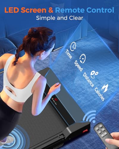 Image of AoraPulse Portable Foldable Treadmills for Home, Small Folding Treadmill for Home Office with 300 LBS Capacity, Walking Running Exercise Electric Compact Treadmill with LED Display