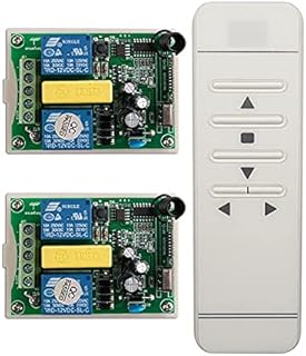 AC220V Digital Display Intelligent RF Remote Control Switch +2*Receiver/Projection Screen/Tubular Motor Garage Door/shutters