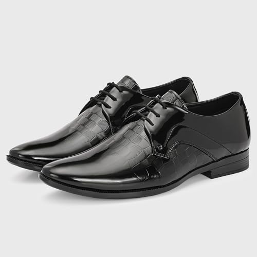 Image of Centrino Men's Formal Lace-Up Shoes | Soft,Lightweight & Comfortable Formal Shoe|Formal Lacing Oxford Shoes for Men| Stylish-Looking Footwear with Cushioned Footbed | Suitable for Office (9356)