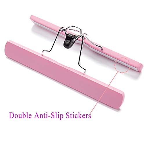 S-Noilite Hair Extension Hanger With Storage Bag Portable Hair Hanger &Carrier Case Hair Extension Holder With Double Anti-Slip Stickers & Dustproof Protection Case (Color: Pink) #TOP3