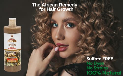 Chebe Powder Natural Shampoo For Hair Growth Anti-Dandruff Shampoo - 100% Natural African Chebe Powder For Hair Growth Sulfate Free - 16.9 Oz #TOP6