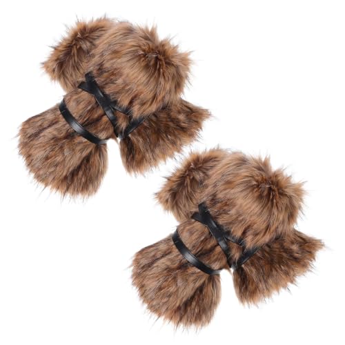 Calentadores de piernas vikingos retro de poliéster Gatuida con vendas ajustables para cosplay