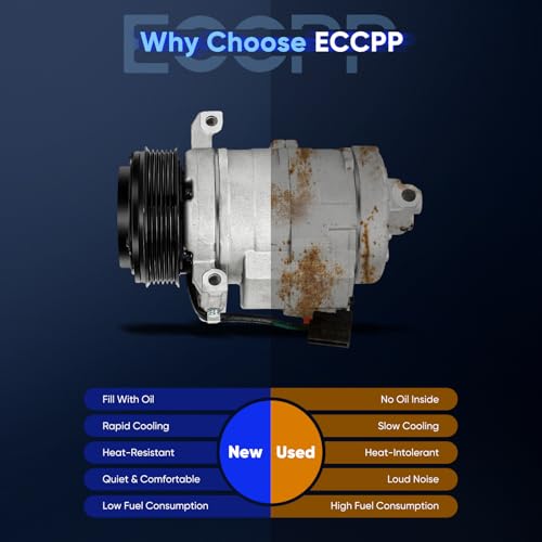 Image of ECCPP A /C Compressor with Clutch for Cadillac CTS 2.8L 3.6L 2005-2007 | Fast Cooling AC Compressor
