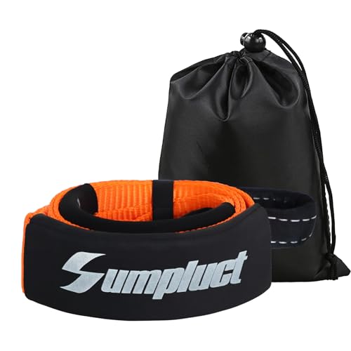3 inch, 8 Foot Tree Saver, Winch Strap, Exceed Tow Straps 31518 Pound Capacity Recovery Rope,Heavy Duty Towing Ropes with Triple Reinforced Loops Emmergency Off Road 3