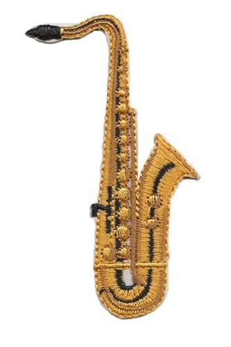 PATCH EMBLEMA TOPPA BROdée THERMOADHÉSIVE - PATCH OLDSCHOOL - saxophon saxophone gold 50 x 90 mm Cover