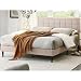 Classic Brands Mornington Upholstered Platform Bed | Headboard and Metal Frame with Wood Slat Support, Queen, Linen