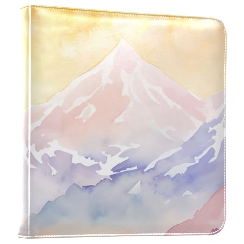 JIPONI Beautiful Sunsets Large Photo Album, DIY Leather Cover Scrapbook Albums for 4x6 5x7 6x8 Pictures, Self Adhesive Memory Book for Wedding, Baby, Family