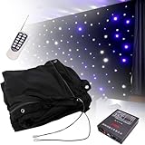 LED-Stern-Vorhänge – Bühnenhintergrund für Hochzeiten, Partys, Clubs und Shows mit Controller – faltbarer Sternenlicht-Drapierung