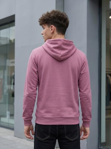 Image of HOODMASTER Unisex Fleece Hoodie Sweatshirt with Pockets Full Sleeves Regular Fit Solid Pattern Hooded Neck and Standard Length | Hoodies for Men & Women
