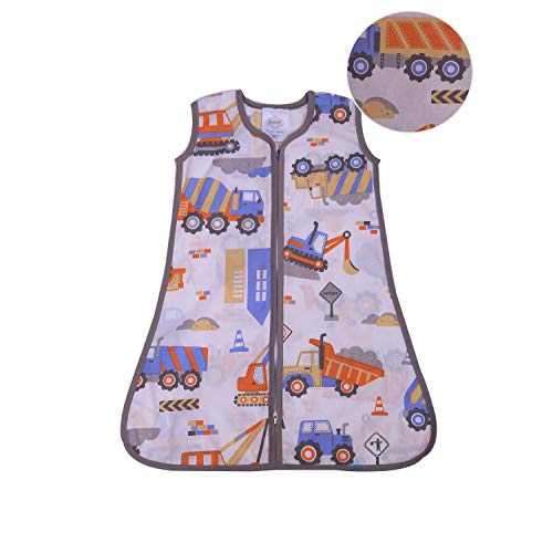 Bacati Construction Multicolor Boys 2 Piece Cotton Percale Sleeping Bag #TOP3