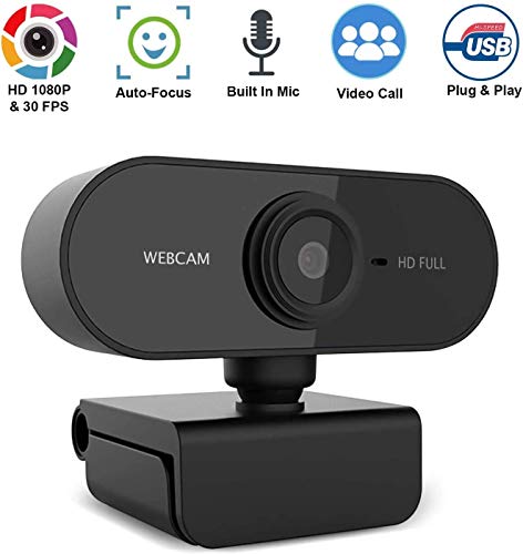 Webcam, 1080P HD Webcam Camera for Laptop, Auto Focus Auto Focus Computer Camera