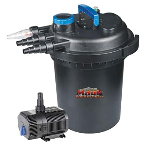 Mauk® XL UVC Teichdruckfilter Komplettset | 13 W UVC Klärer | inkl. Pumpe & Bachlauf Funktion | 16000 Liter Cover