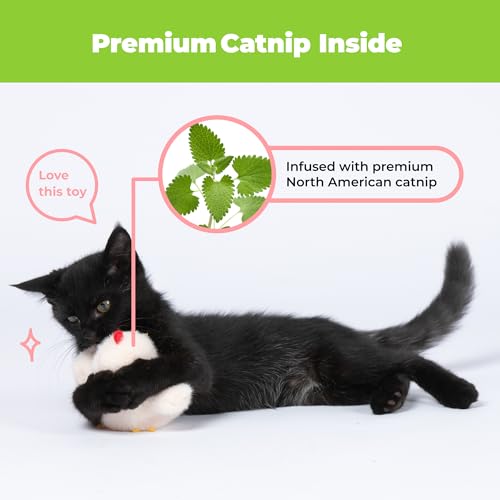 Image of Catify Best Pet Supplies Flapping Duckling, Chick & Bird Cat Toy - Motion-Activated Wings, Realistic Chirps, Catnip-Infused Plush, USB-Rechargeable, Indoor Cats & Kittens, Self-Play Enrichment - Beige