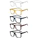 Eyekepper 5-pack Oversized Reading Glasses Square Large Frame Readers for Men and Women +2.0