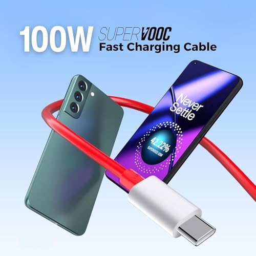 Image of SUPERVOOC 100W Power Adapter Super Fast Charger for One Plus True 100W PD Charging Adapter for One Plus 12 /12R /11 /11R /10 /10 Nord CE 3 Lite 5G | Nord 2T 5G | Nord CE 2 Lite 5G | Nord 5G (SH1,White)