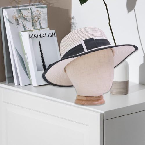 Soporte para cabeza de peluca Hrippy con base estable para exhibición de gorras y cascos 6