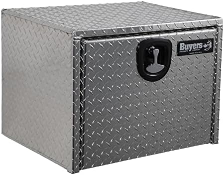 Buyers Products 1705100 Diamond Tread Aluminum Underbody Truck Box with T-Handle Latch, 18 x 18 x 24 Inch