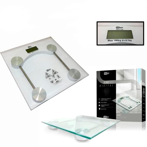 Balança Corporal Digital Para Banheiro Academia Até 180kg MBTech