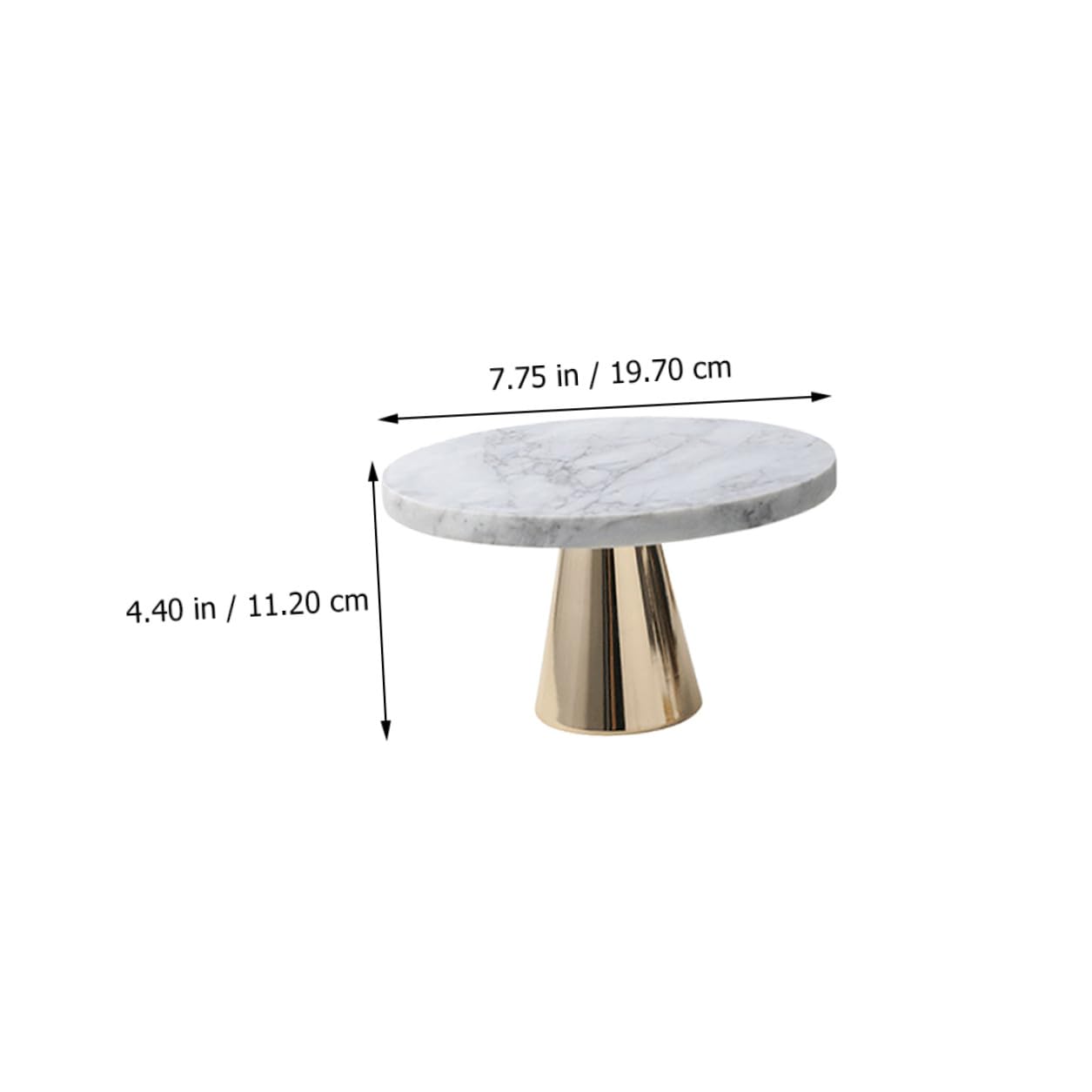 Abaodam Plateau en Marbre pour Pâtisserie et Présentation de Gâteaux, Plaque de Stockage Élégante en Marbre et Métal, Design pour Accessoires Pâtisserie et Dessert