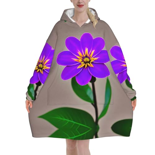 Couverture à capuche imprimé floral pour vos soirées cocooning au salon