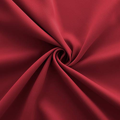 Image of KOUFALL Christmas Red Kitchen Window Curtains Over Sink, 36 Inch Length Small Blackout Cafe Curtains, Cortinas para Cocina De Navidad Navidenas