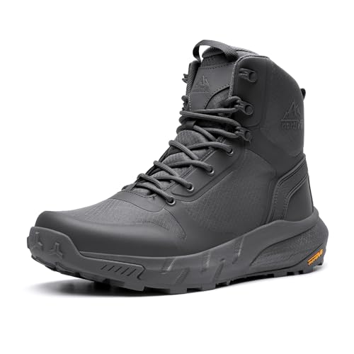 Image of NORTIV 8 Men's Military Tactical Boot Lightweight Comfortable Boots for Work All Day Side Zipper Motorcycle Combat Hiking Boots Metrostrike(8-9 Inches)